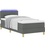  LED Box Spring Krevet Tamno siva 100 x 200 cm tkanina | shoptok.hr