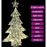 vidaXL Božično drevo med 100 LED Toplo bela 120 cm Akril | Shoptok.si