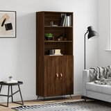 vidaXL Visoka komoda rjav hrast 69,5x34x180 cm inženirski les Cene