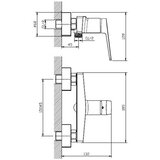 SCHMIDLER miješalica za tuš berlin, mat crna | shoptok.hr