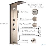 EYN Termostatski kotni tuš panel, ki se lahko pritrdi tudi na ravno steno | Kotni steber TP1912L — Stenska | Shoptok.si