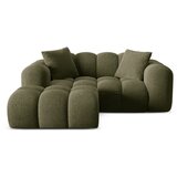 Cosmopolitan Design Zelena kutna garnitura od šenila (s lijevim kutom/s ležaljkom) Treno – | shoptok.hr