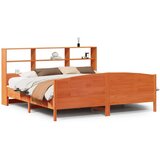  Krevet s regalom za knjige bez madraca 200x200 cm od borovine | shoptok.hr