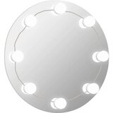  Zidno ogledalo s LED svjetlima okruglo stakleno | shoptok.hr