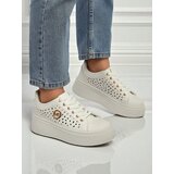 Resti Aurelia Bianca – White Platform Sneakers Ecru | Shoptok.si