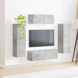  Set TV komoda Zidne 3 pcs Betonski sivi Konstruirano drvo | shoptok.hr