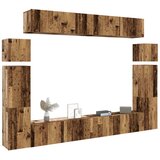  8-dijelni zidni set TV ormarić konstruirano drvo | shoptok.hr