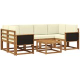 vidaXL Zunanja garnitura za sedenje z blazino 5 pcs Naravna in smetana, (5000280135) | Shoptok.si
