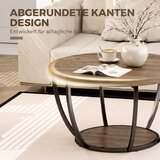  Klub stolić s 2 razine stol za dnevni boravak 80 x 80 x 43 8 cm smeđa/crna | shoptok.hr