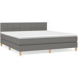 The Living Store Box spring postelja z vzmetnico temno siva 180x200 cm blago - Box Spring Postelja, (21520017) | Shoptok.si