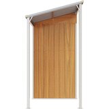  Vrtna kućica s dužim krovom svjetlosmeđa 277x107x181 cm čelik | shoptok.hr