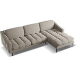 Makamii Bež žametna kotna sedežna garnitura (desni kot) Nalu – | Shoptok.si