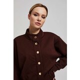 Marisse Brown Blouse With Decorative Buttons | shoptok.hr