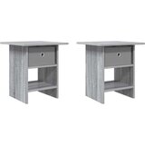  Nočna omarica 2 pcs Siva Sonoma 41 x 40 x 45 cm Konstruiran les, (5000233584) | Shoptok.si
