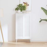 vidaXL Vrata za omarico z letvicami 2 kosa bela 99x29,5 cm Cene