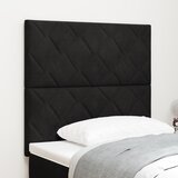 vidaXL Naslon za glavu dijamantnog uzorka crni 100 cm pliš, Naslon za glavu dijamantnog uzorka crni 200 cm pliš Cijene