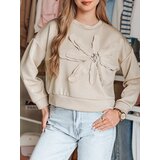 DStreet Bluza damska oversize z kwiatem PETITKA jasnobeżowa | shoptok.hr