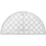  Bočni starinski stolić polukružni metalni 72x36x74 cm srebrni | shoptok.hr