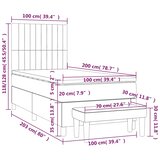 Box spring krevet s madracem tamnoplavi 100x200 cm baršunasti | shoptok.hr