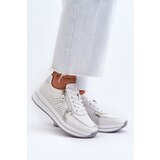 EVENTO Women's Leather Platform Sneakers White Ligustra | shoptok.hr