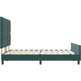 vidaXL Postelja Temno Zelena 160x200 cm Velur, (22049411) | Shoptok.si