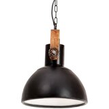  Industrijska viseća svjetiljka 25 W crna okrugla 30 cm E27 | shoptok.hr