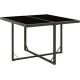 Vrtni stol crni 109 x 107 x 74 cm od poliratana i stakla | shoptok.hr