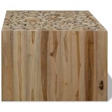 Maison Chic Klubska mizica - kavna mizica - Nizka mizica prava tikovina 50x50x35 cm, (21753675) Cene