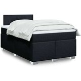  Krevet s oprugama i madracem crni 120 x 200cm od tkanine | shoptok.hr