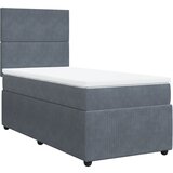  The Living Store Box spring postelja z vzmetnico temno siva 80x200 cm žamet - Box Spring Postelja, (21489232) | Shoptok.si