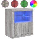  Komoda s LED svjetlima boja sivog hrasta 60,5x37x67 cm | shoptok.hr