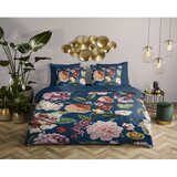 Descanso Temno modra enojna/podaljšana posteljnina iz bombažnega satena 140x220 cm Fiori – | Shoptok.si