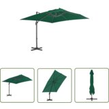  The Living Store Vrtni senčnik z aluminijastim drogom zelen 300x300 cm - Previsni Senčnik, (21743104) Cene