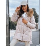 DStreet Women's beige quilted winter jacket SILVER FOX Cene