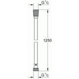 Grohe 28362A00 Silverflex tuš cev 1,25 m | Shoptok.si