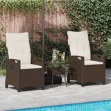  Vrtni Stol 2 pcs Rjava in krem 56 x 60 x 112 cm, (5000285784) | Shoptok.si