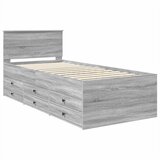  Krevet na dan Siva Sonoma i crna 100 x 200 cm Konstruirano drvo | shoptok.hr