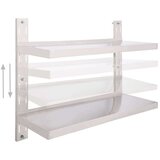 vidaXL Zidne police s 2 razine od nehrđajućeg čelika 100 x 30 cm | shoptok.hr