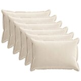  Presvlaka za jastuk 6 kom. HOUTEN Krem 50 x 80 cm - Dizajn s paspulom Krem 50 x 80 cm | shoptok.hr
