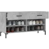 vidaXL Klupa za cipele siva boja betona 102x35x55 cm konstruirano drvo | shoptok.hr