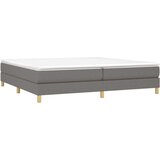  Box spring postelja z vzmetnico temno siva 200x200 cm blago, (20725832) | Shoptok.si