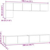  Set TV komoda 5 pcs Srednja 80 x 30 x 30.5 cm 100 x 30 x 30 cm | shoptok.hr