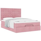  Otomanski krevet s madracima ružičasti 140x190 cm baršunasti | shoptok.hr