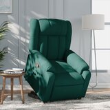 Maison Chic Naslanjač - Relax naslanjač s funkcijo vstajanja temno zeleno blago, (22040324) | Shoptok.si