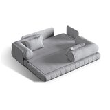 Cosmopolitan Design Svetlo siva raztegljiva sedežna garnitura iz tkanine bouclé 206 cm Kemi – | Shoptok.si