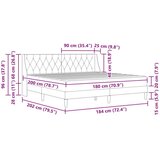  Okvir kreveta s madracem Zidne 2 pcs Tamno siva Baršun - Tamno siva 180 x 200 cm | shoptok.hr