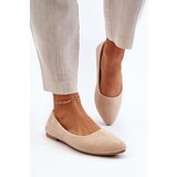 EVENTO PE1 Beige Women's Suede Ballerina Flats Kommia | Eponuda.ba