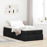 vidaXL otomanski okvir kreveta s madraca crni 90x200cm od tkanine | shoptok.hr