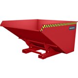 eurokraft pro Prekucni zaboj s kotalnim mehanizmom, prostornina 2,1 m³, DxŠxV 1720 x 1870 x 1103 mm, rdeč | Shoptok.si
