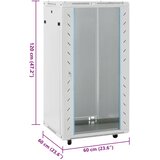  Komunikacijski ormarić 22U 19" IP20 sivi 60 x 60 x 120 cm | shoptok.hr